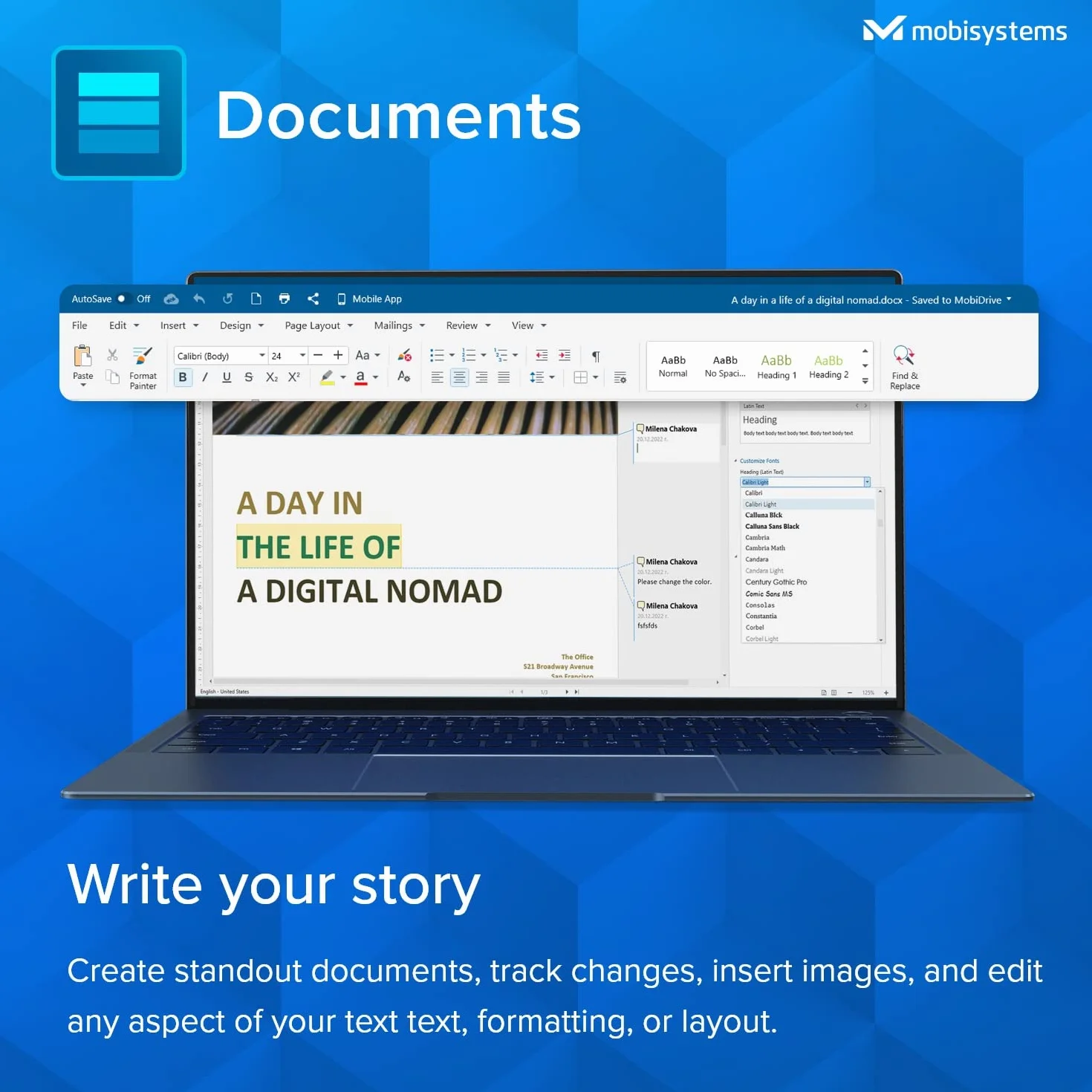 OfficeSuite Personal Compatible with Microsoft® Office Word® Excel® & PowerPoint® and Adobe® PDF - 1 Year License for 1 Windows & 2 Mobile Devices