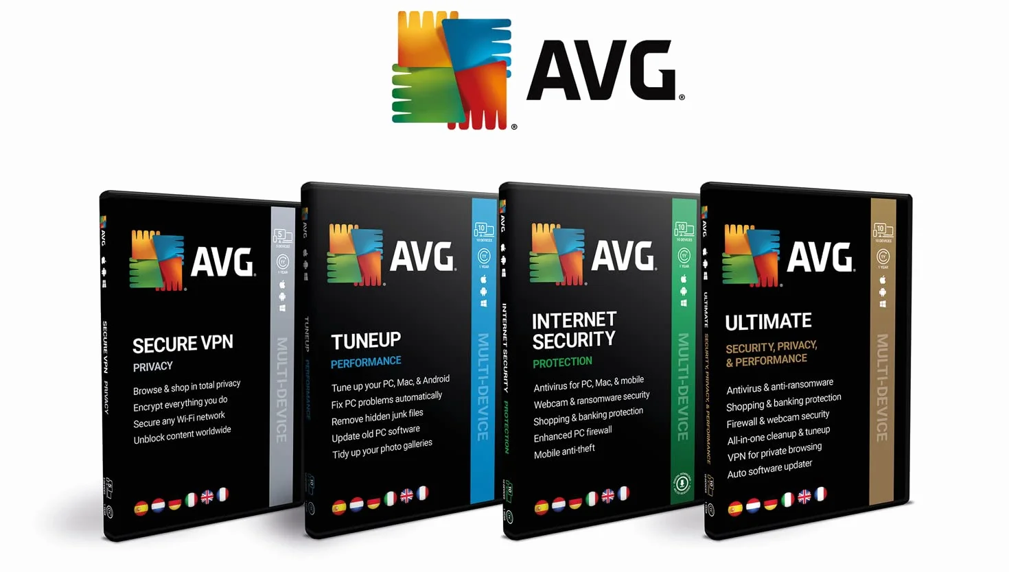 AVG Internet Security 2026 | Multidispositivos | 10 dispositivos | 1 Año | Protección antivirus | PC/Mac/Android
