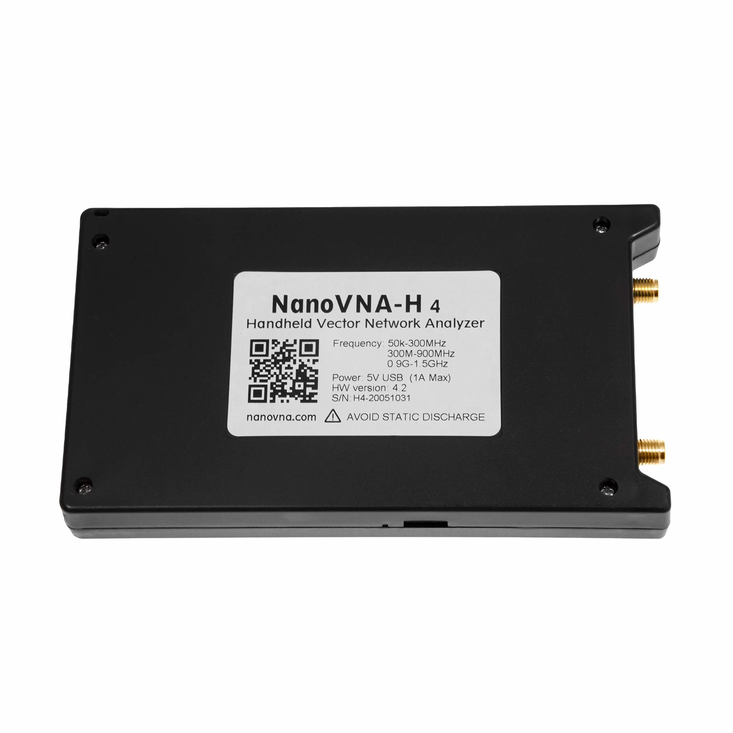 Nooelec NanoVNA-H 4: kit de analizador de red vectorial de hardware abierto de un distribuidor autorizado. Incluye 50kHz-1.5GHz+ VNA portátil con LCD de 4", blindaje EMI y kit de calibración SOLT