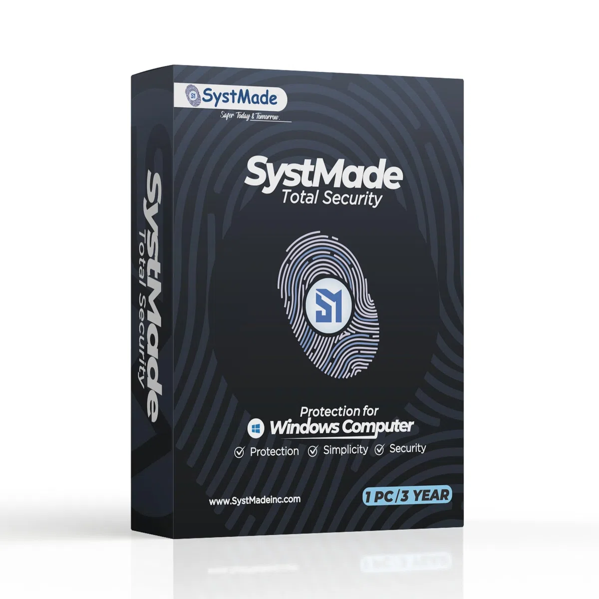 SystMade Total Security I 1 PC 3 año I Con control parental I Modo de juego I Entrega de correo electrónico en 2 horas - Sin CD