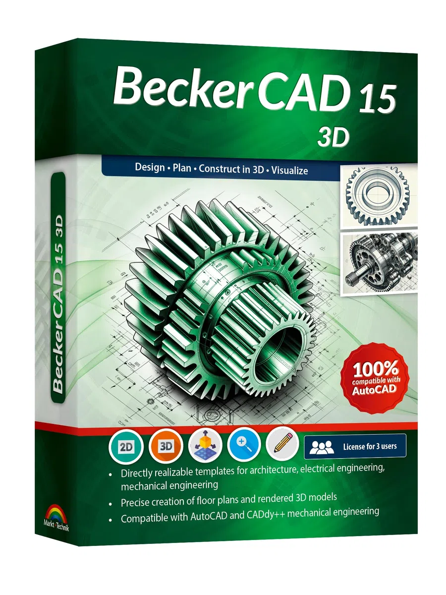 BeckerCAD 14 3D CAD Software Compatible with AutoCAD Windows 11 10 8 7 for Home Design Architecture Engineering