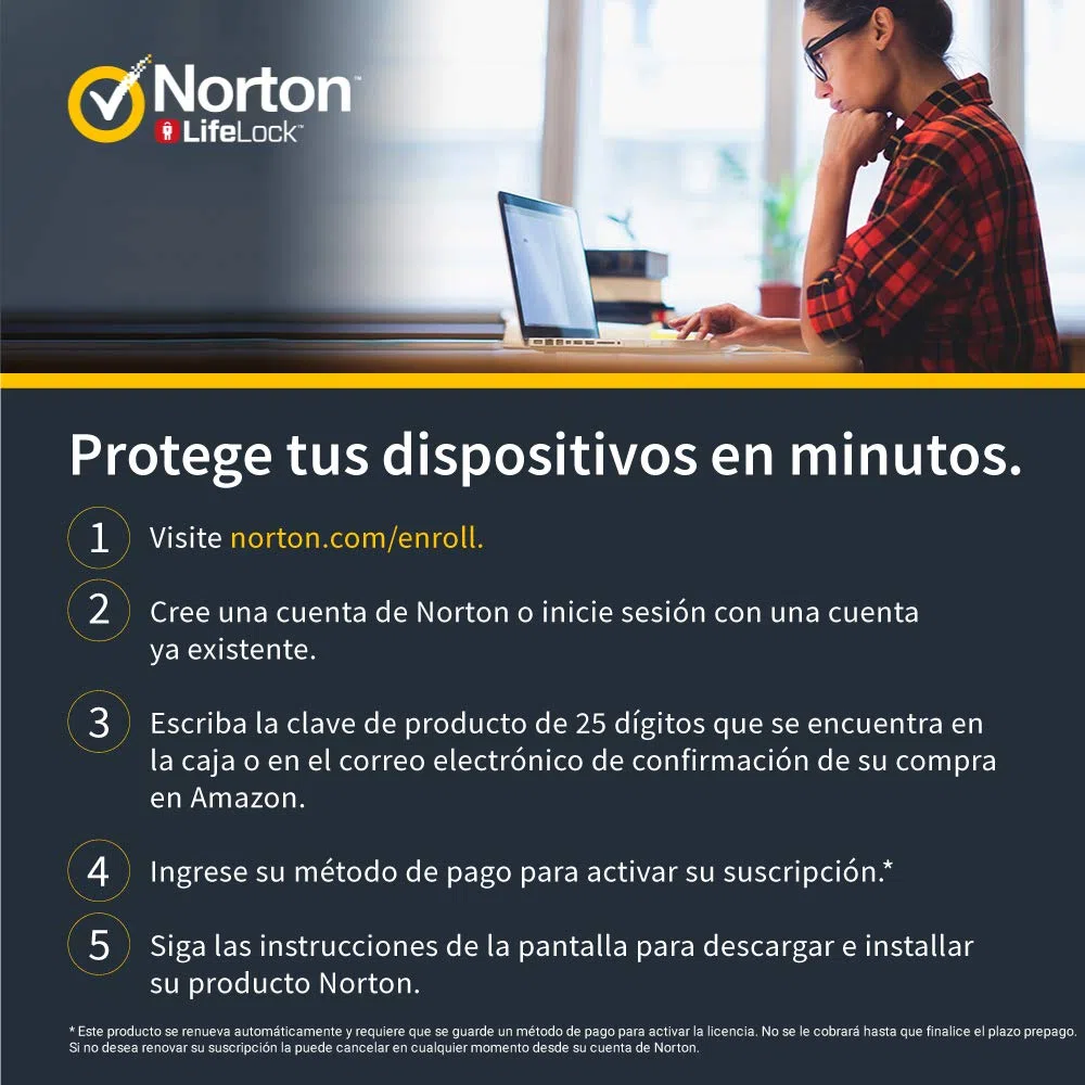 Norton 360 Estándar 2026|Antivirus 1 Dispositivo|1 año con renovación automática| Descarga digital