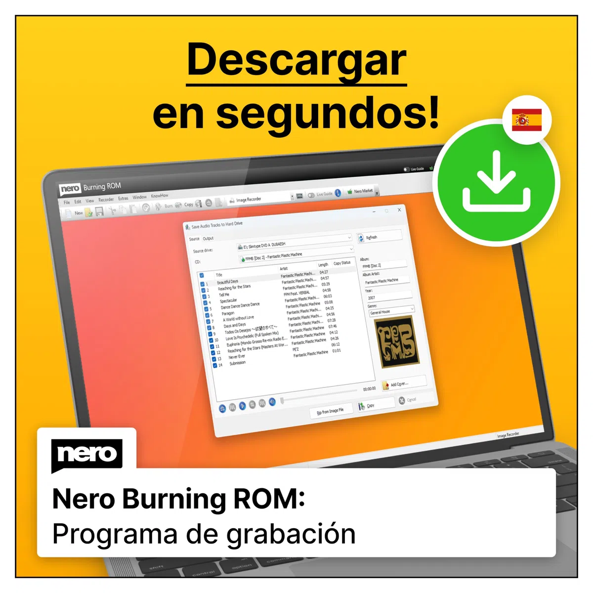 Nero Burning Rom | El software de grabación original | CD DVD BluRay | Grabar | Copiar | Rip | Windows 11 / 10 / 8 / 7 | 1 Dispositivo | Licencia ilimitada | Código de activación enviado por email