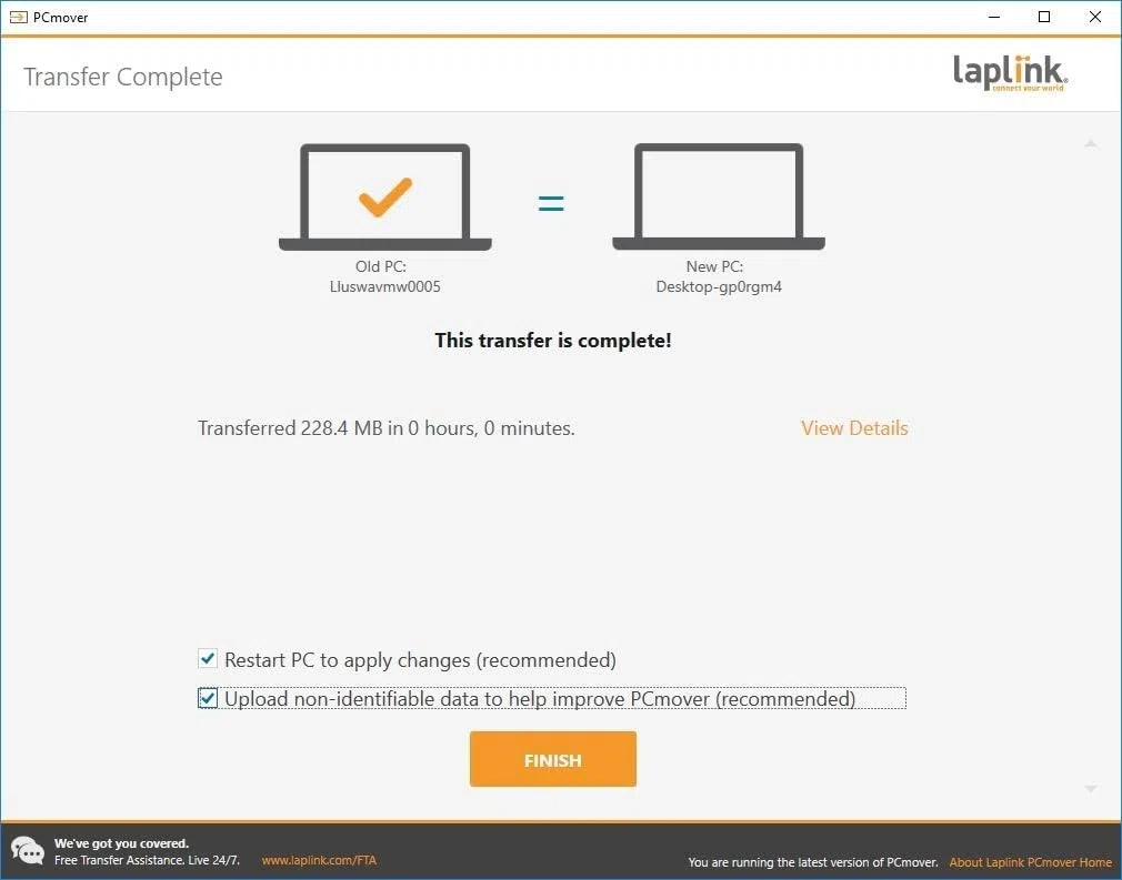 Laplink PCmover Home - Descarga instantánea - Licencia de un solo uso - Transfiere aplicaciones, archivos y configuraciones a tu nueva PC