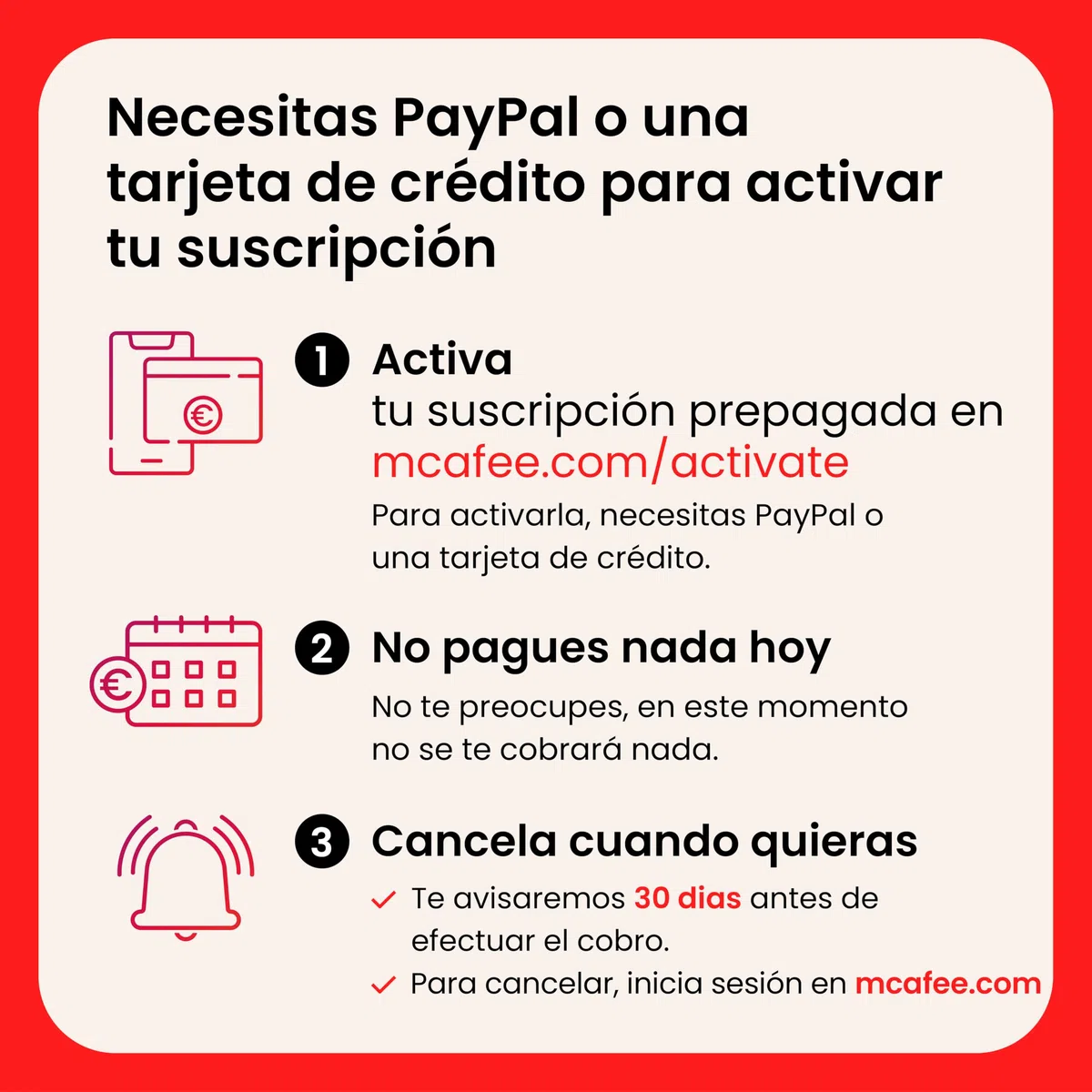 McAfee Total Protection para 3 Dispositivos 2026, 15 meses, Exclusivos de Amazon | Antivirus, VPN, software de seguridad | Suscripción con renovación automática | Descargar