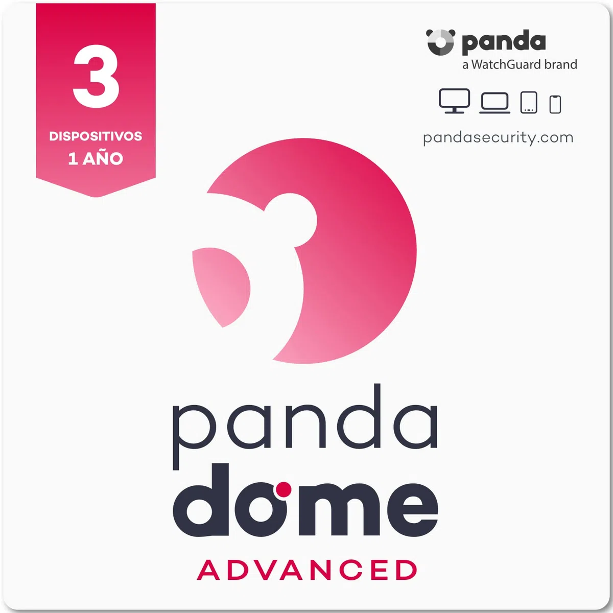 Panda Dome Advanced – Antivirus Cloud VPN, Control Parental ( 3 dispositivos), Advanced, 3 Dispositivo, 1 Año, Código de activación enviado por email