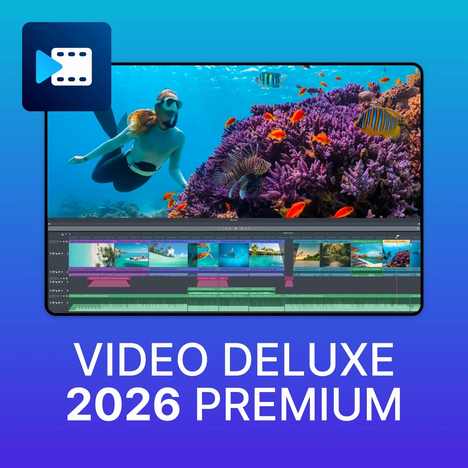 MAGIX Video deluxe Premium 2026 - Edición de vídeo para PC Windows 10/11 | 1 licencia descarga 2 dispositivos