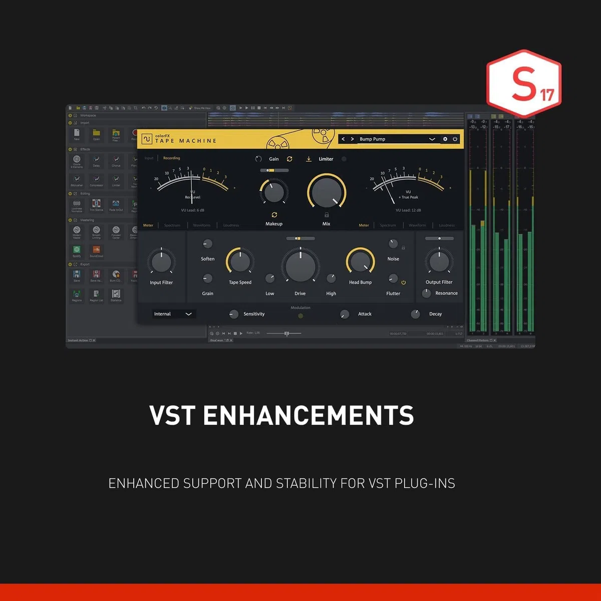 SOUND FORGE Audio Studio 17 - El multitalento para grabación, edición de audio, restauración y masterización | software de edición de audio | para Windows 10/11 PC | licencia para 1 PC