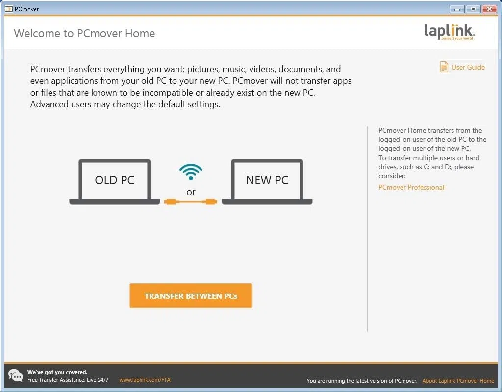 Laplink PCmover Home - Descarga instantánea - Licencia de un solo uso - Transfiere aplicaciones, archivos y configuraciones a tu nueva PC