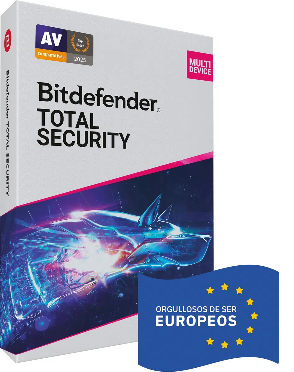 Bitdefender Total Security | 10 dispositivos | 2 años | PC/MAC/Móvil | Código de activación enviado por correo postal