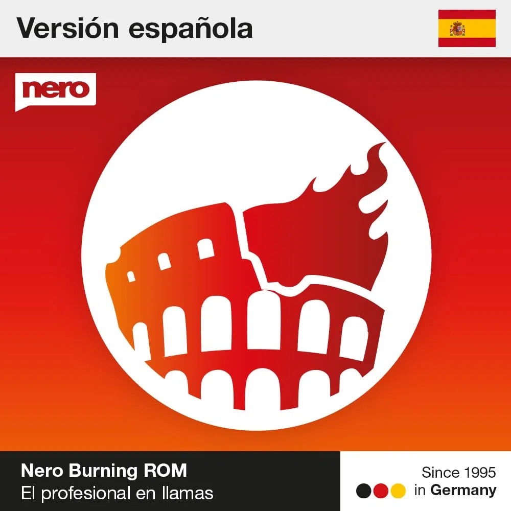 Nero Burning ROM 2025 | El original | Programa de grabación | Grabación de CD DVD Bluray | Copiado | Windows 11 / 10 / 8 / 7 | 1 PC | Licencia Ilimitada