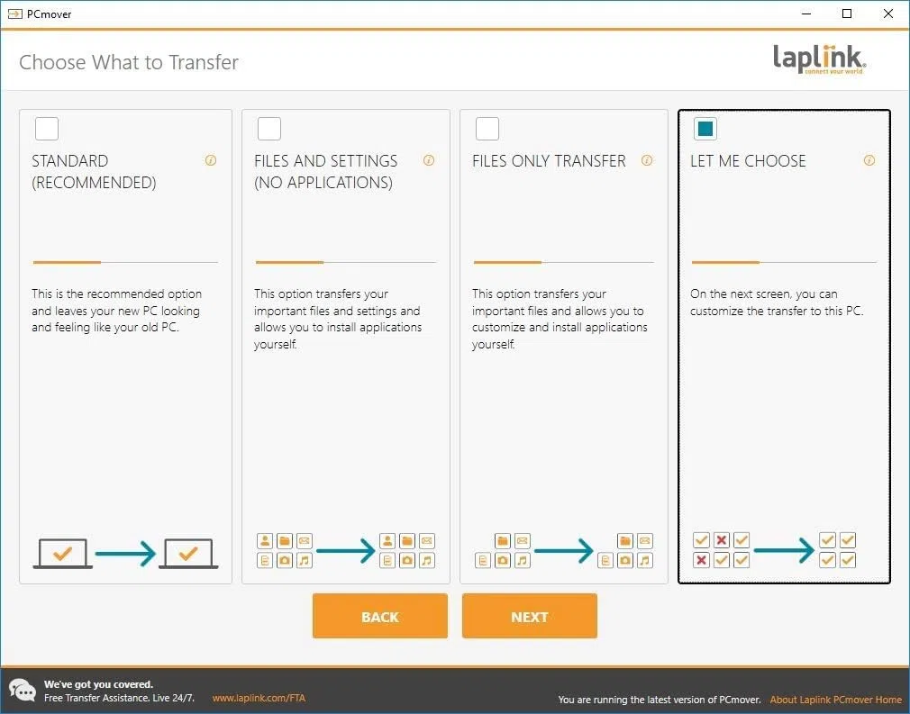 Laplink PCmover Home - Descarga instantánea - Licencia de un solo uso - Transfiere aplicaciones, archivos y configuraciones a tu nueva PC