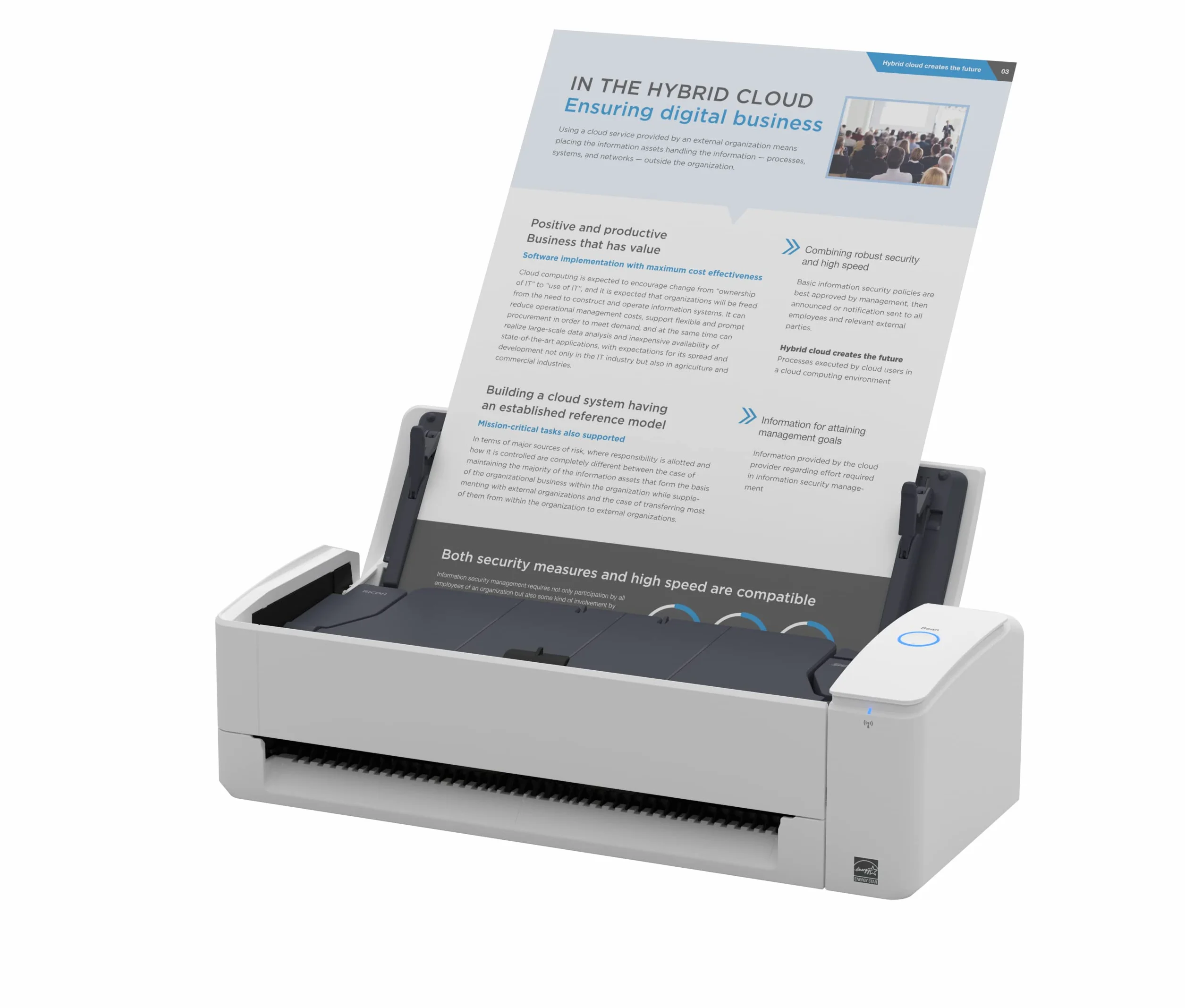 Escáner automático de Documentos ScanSnap iX1300 Blanco Dúplex USB 3.2 WiFi