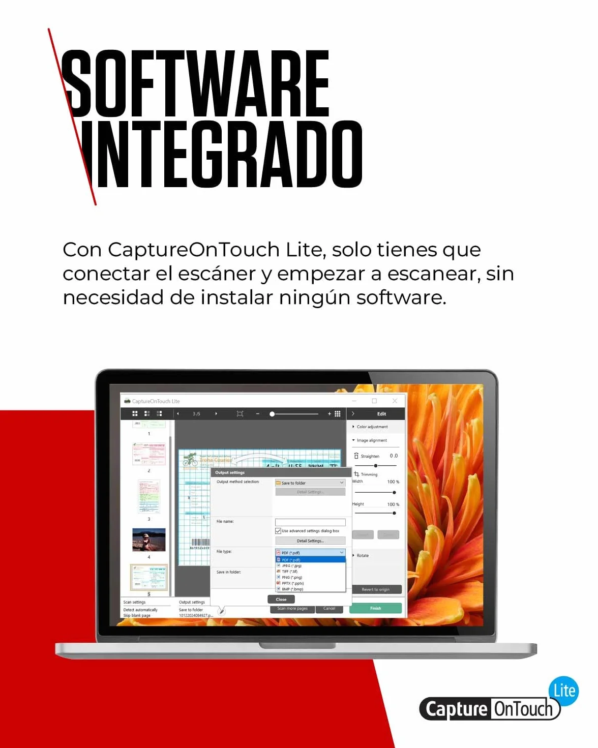 Canon imageFORMULA P-208II Escáner Portátil Doble Cara USB Alimentador 10 Hojas