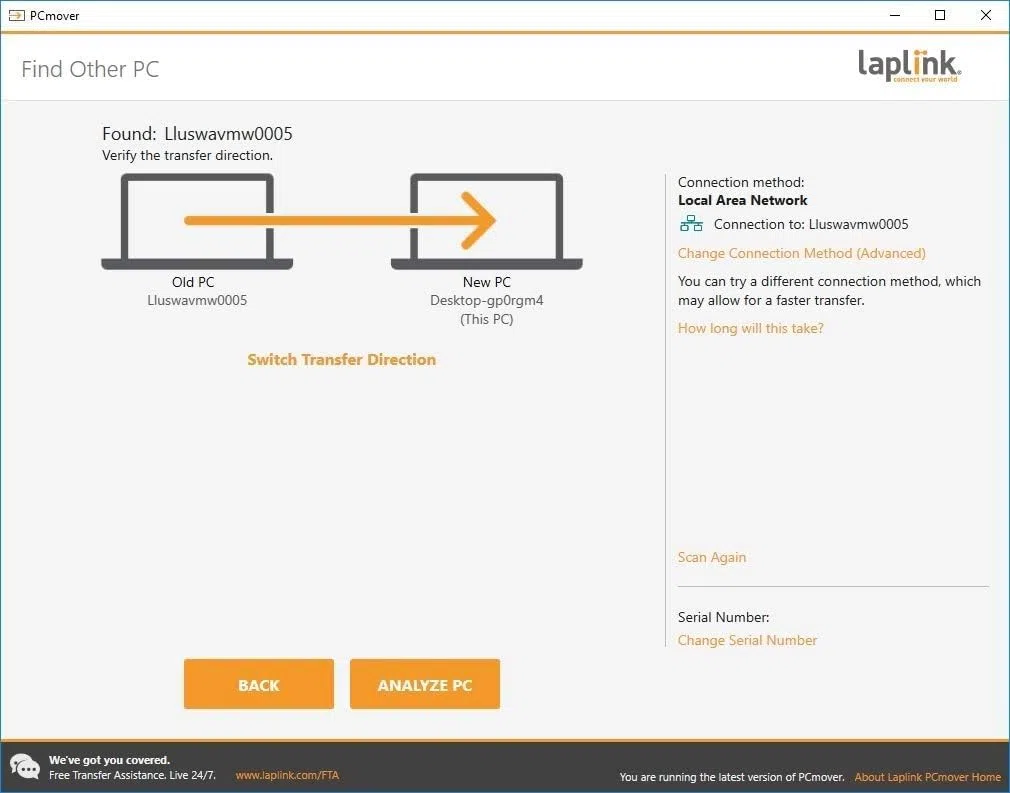 Laplink PCmover Home - Descarga instantánea - Licencia de un solo uso - Transfiere aplicaciones, archivos y configuraciones a tu nueva PC