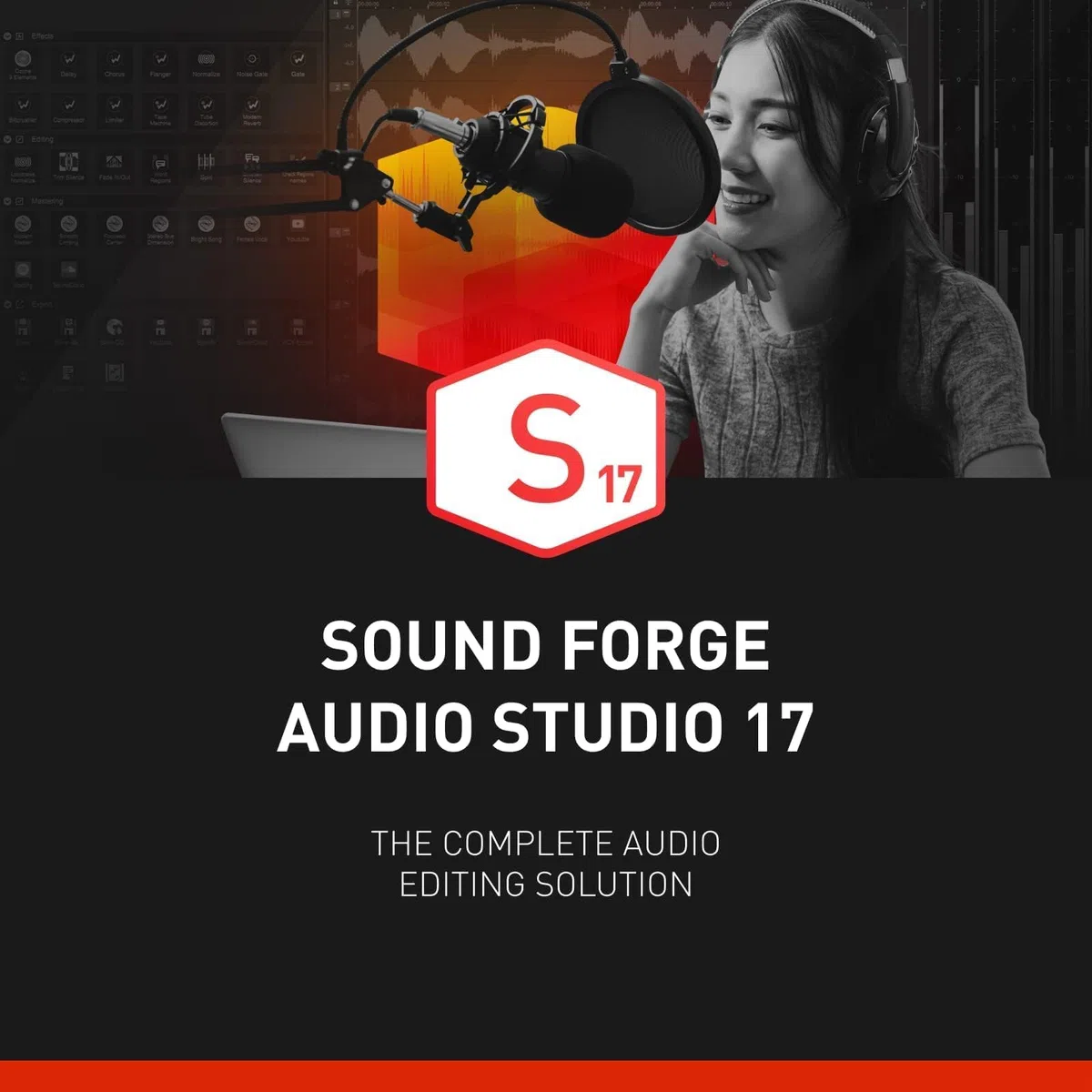 SOUND FORGE Audio Studio 17 - El multitalento para grabación, edición de audio, restauración y masterización | software de edición de audio | para Windows 10/11 PC | licencia para 1 PC