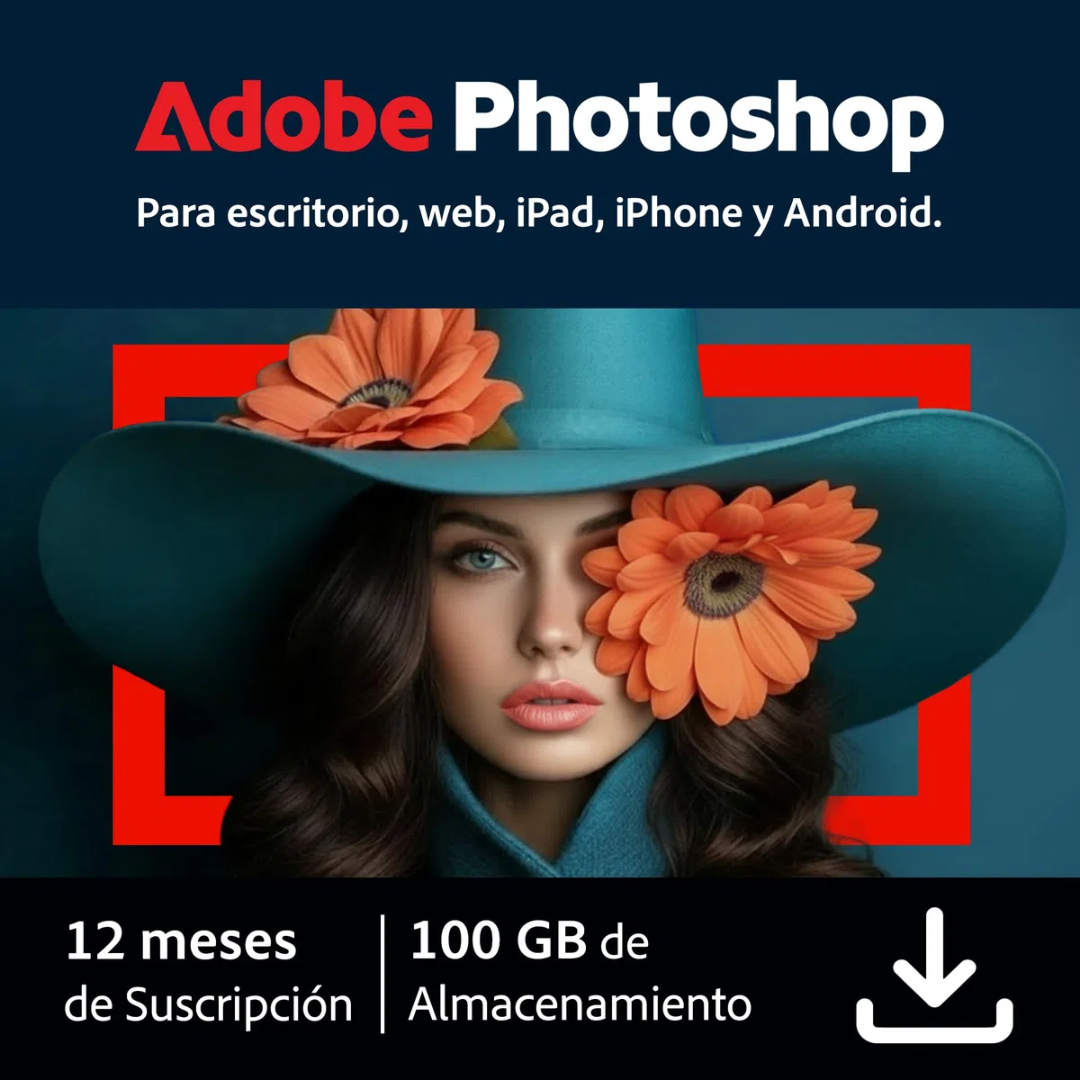 Adobe Photoshop 12 Meses Edición de Fotos Diseño Gráfico IA PC/Mac