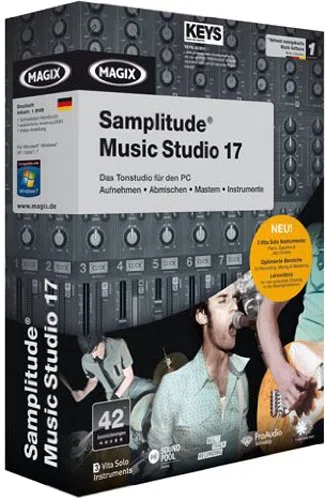 Magix Samplitude Music Studio 17 - Software de edición de audio/música, 4096 MB, 512 MB, 1.2 GHz, 1 usuario, Caja, DEU