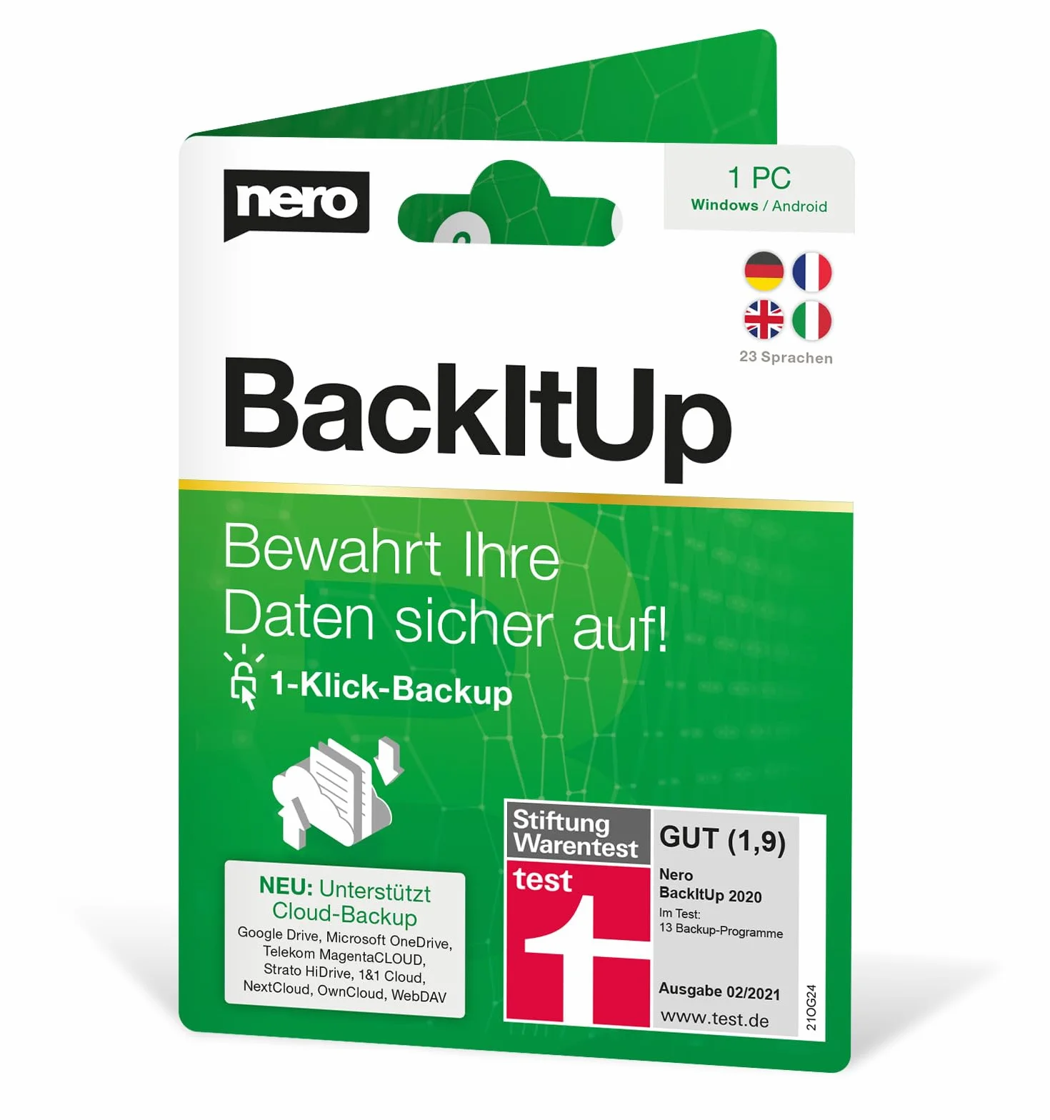 Nero Software de copia de seguridad ganador de múltiples pruebas - recuperación de datos, copia de seguridad automática, recuperación | licencia ilimitada | 1 PC | Windows 11 / 10 / 8 / 7