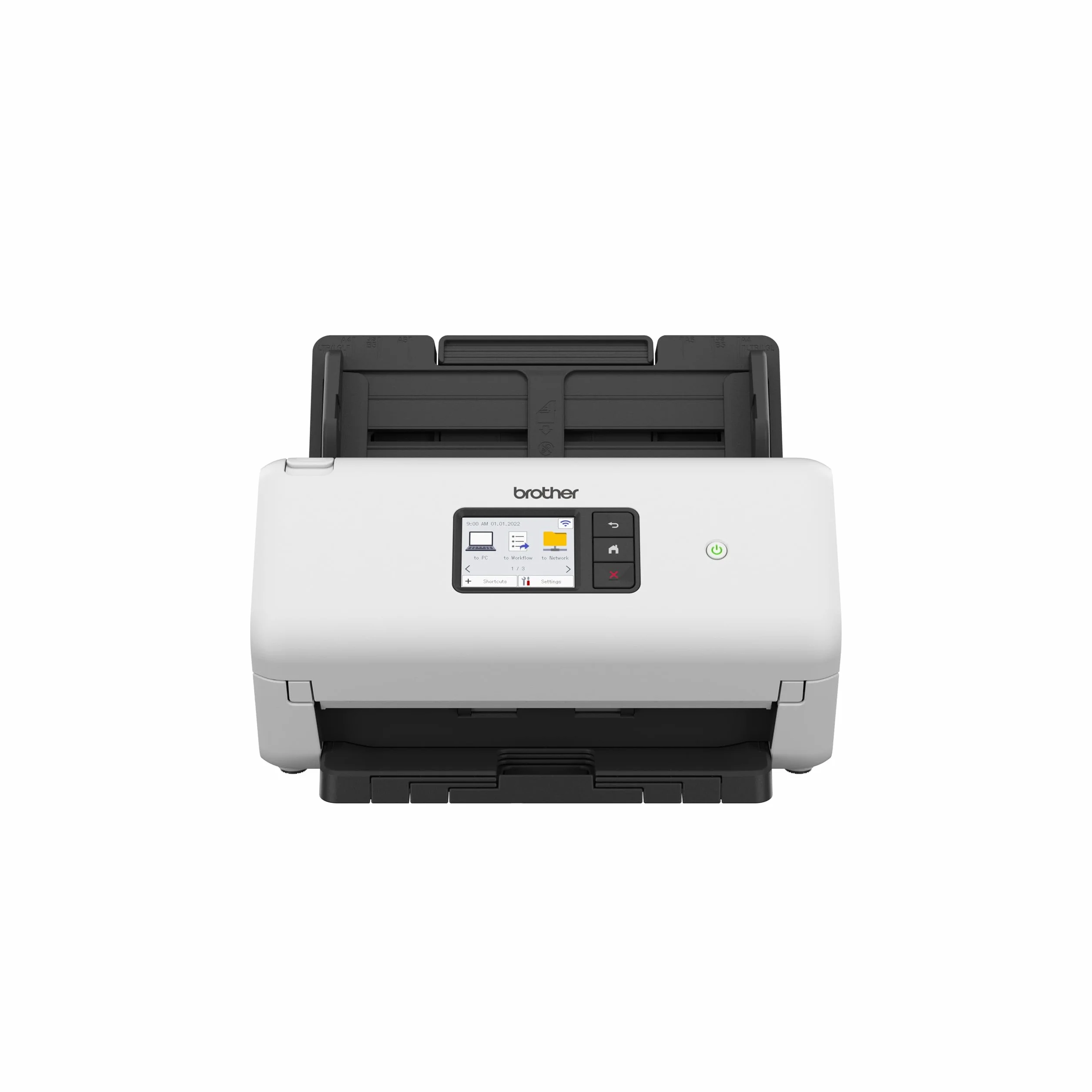 Brother ADS-4550W. Escáner A4 de sobremesa. Digitaliza a 70ppm a Doble Cara, con conexión a Red Cableada y WiFi