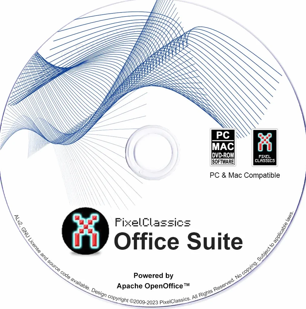Office Suite 2026 en CD DVD | Paquete Office permanente compatible con MS Office – Crear, Abrir y Editar archivos Word, Excel y PowerPoint | Impulsado por Apache OpenOffice | Windows 11, 10 PC y Mac