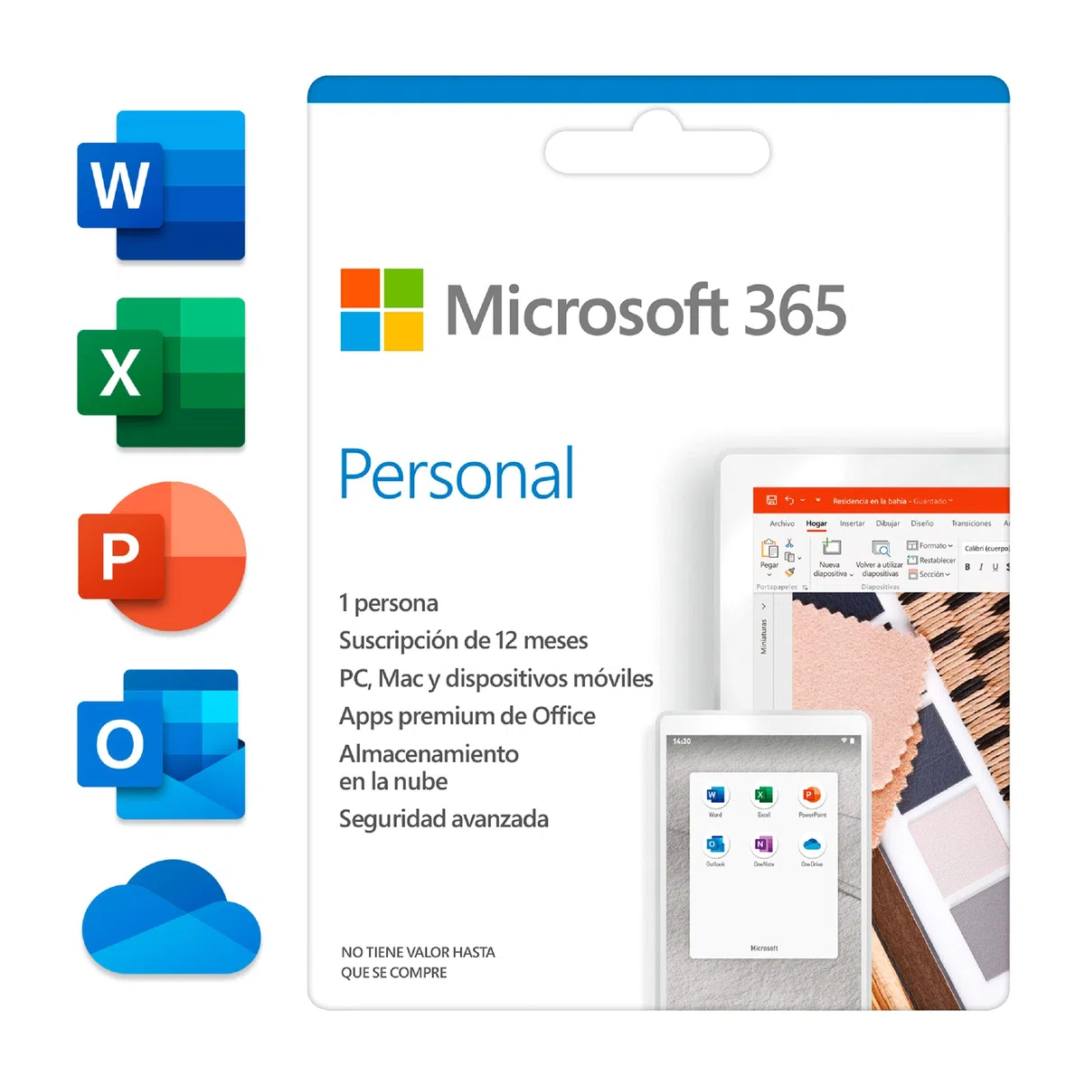 Microsoft 365 Personal Suscripción anual 1 PC Mac tableta iPad Android Windows teléfono