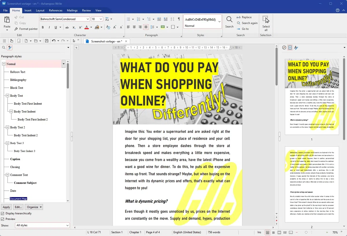 Office 9⁠ Create documents, spreadsheets and presentations with great ease–and excellent compatibility!