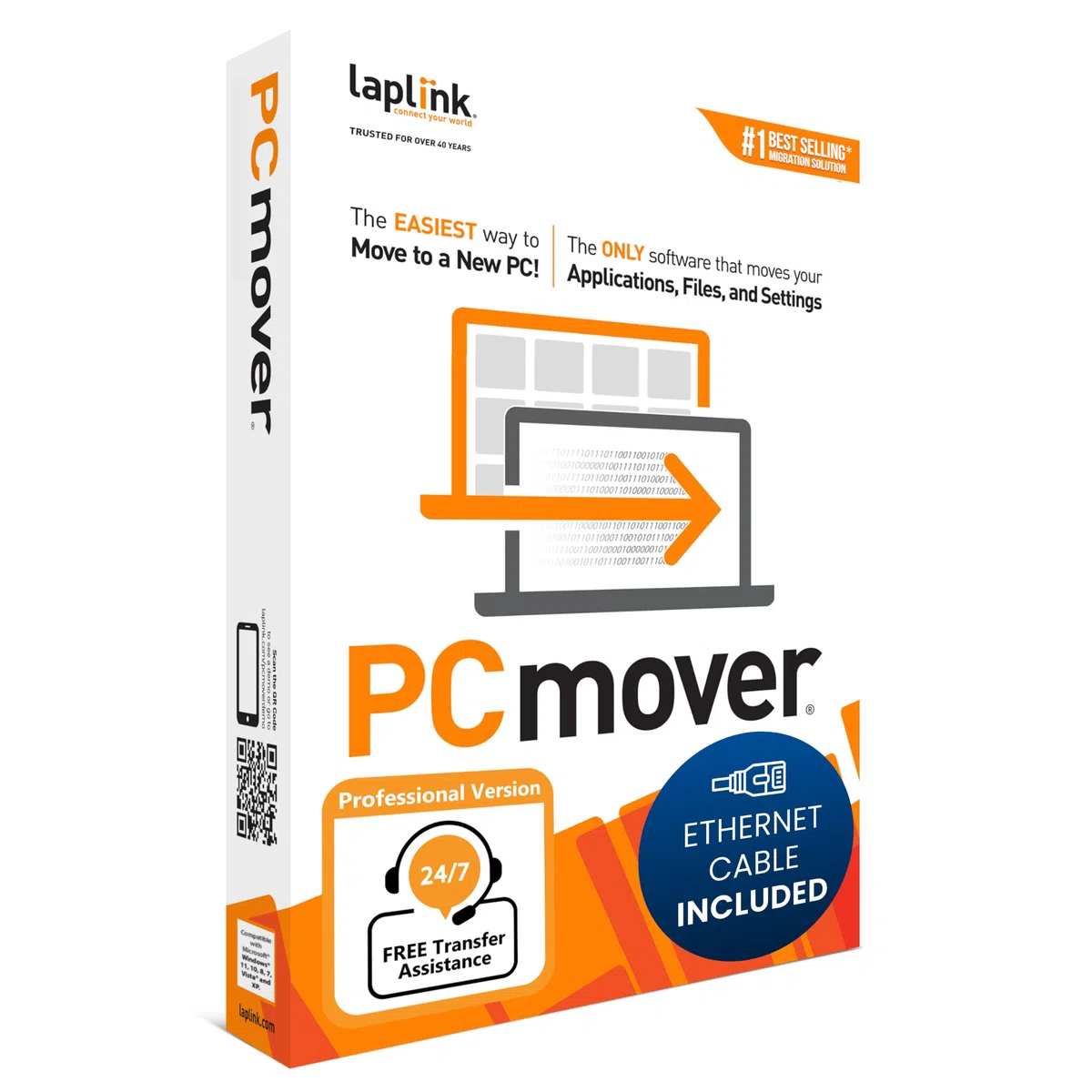 Laplink PCmover Professional 11 con High Speed Cable (1 Uso) - ¡La forma más fácil de transferir su información a una nueva PC!
